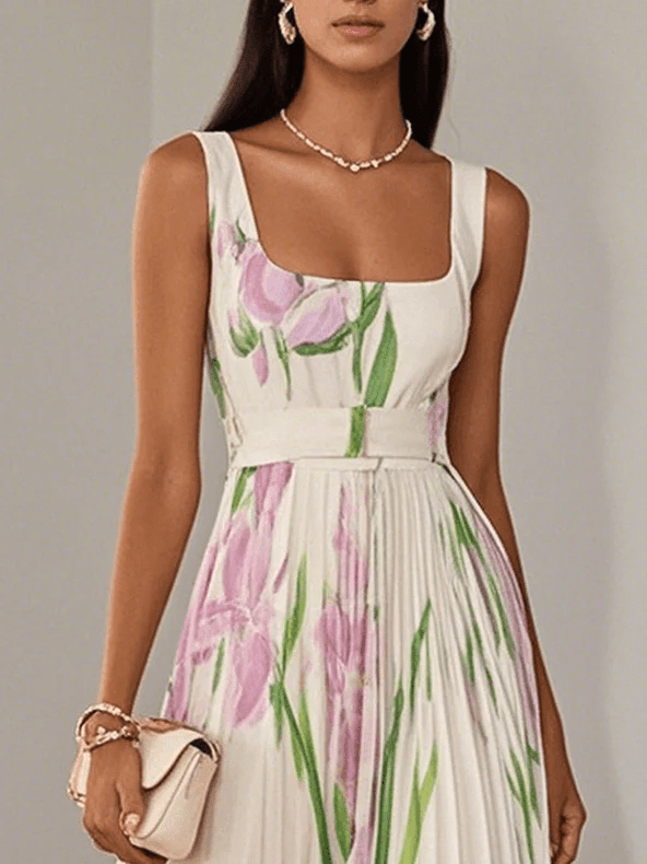 Sleeveless Chiffon Maxi Dress for Women | Elegant Evening Wear