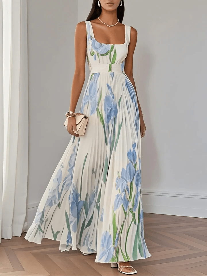 Sleeveless Chiffon Maxi Dress for Women | Elegant Evening Wear