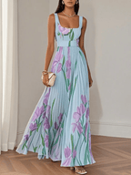 Sleeveless Chiffon Maxi Dress for Women | Elegant Evening Wear