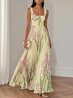 Sleeveless Chiffon Maxi Dress for Women | Elegant Evening Wear
