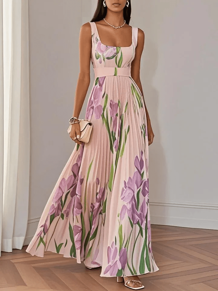 Sleeveless Chiffon Maxi Dress for Women | Elegant Evening Wear