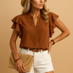 Sleeveless Elegant Women's Blouse | Lightweight Fabric | Dressy Top for Casual or Formal Occasions