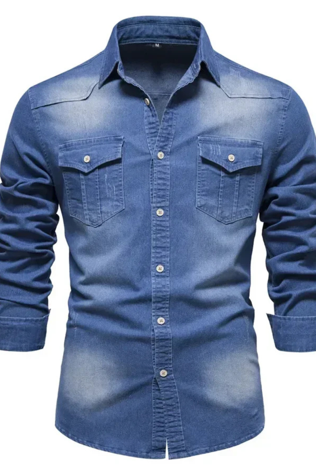 Denim Long Sleeve Men's Shirt UK – Smart Casual & Holiday & Resort Wear