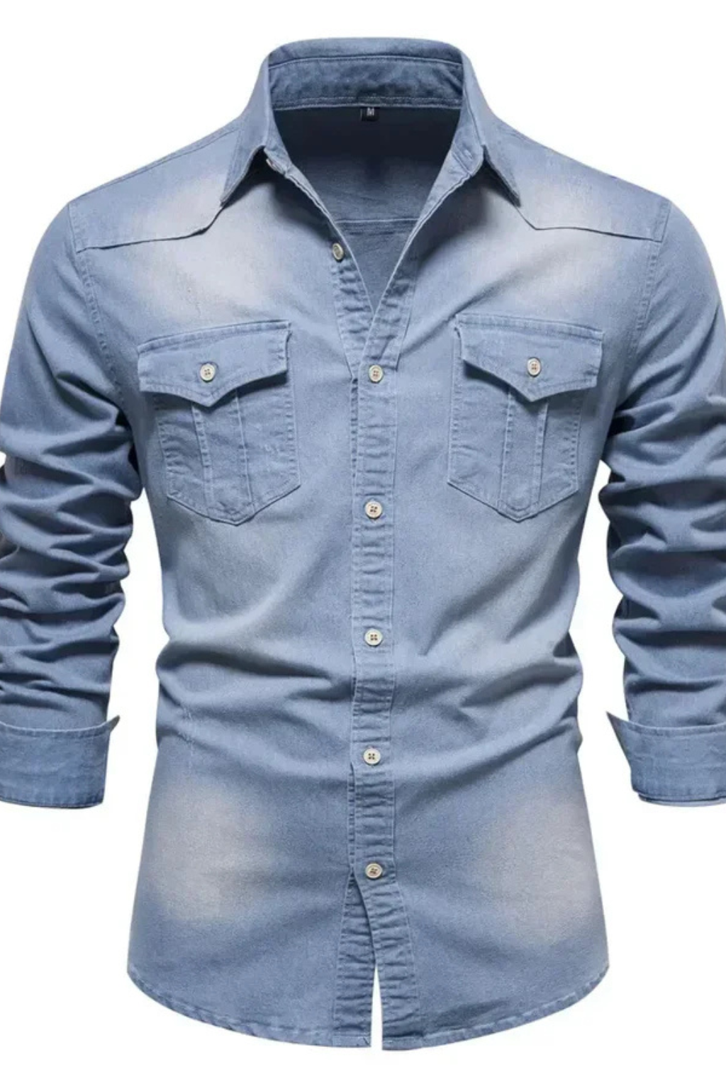 Denim Long Sleeve Men's Shirt UK – Smart Casual & Holiday & Resort Wear