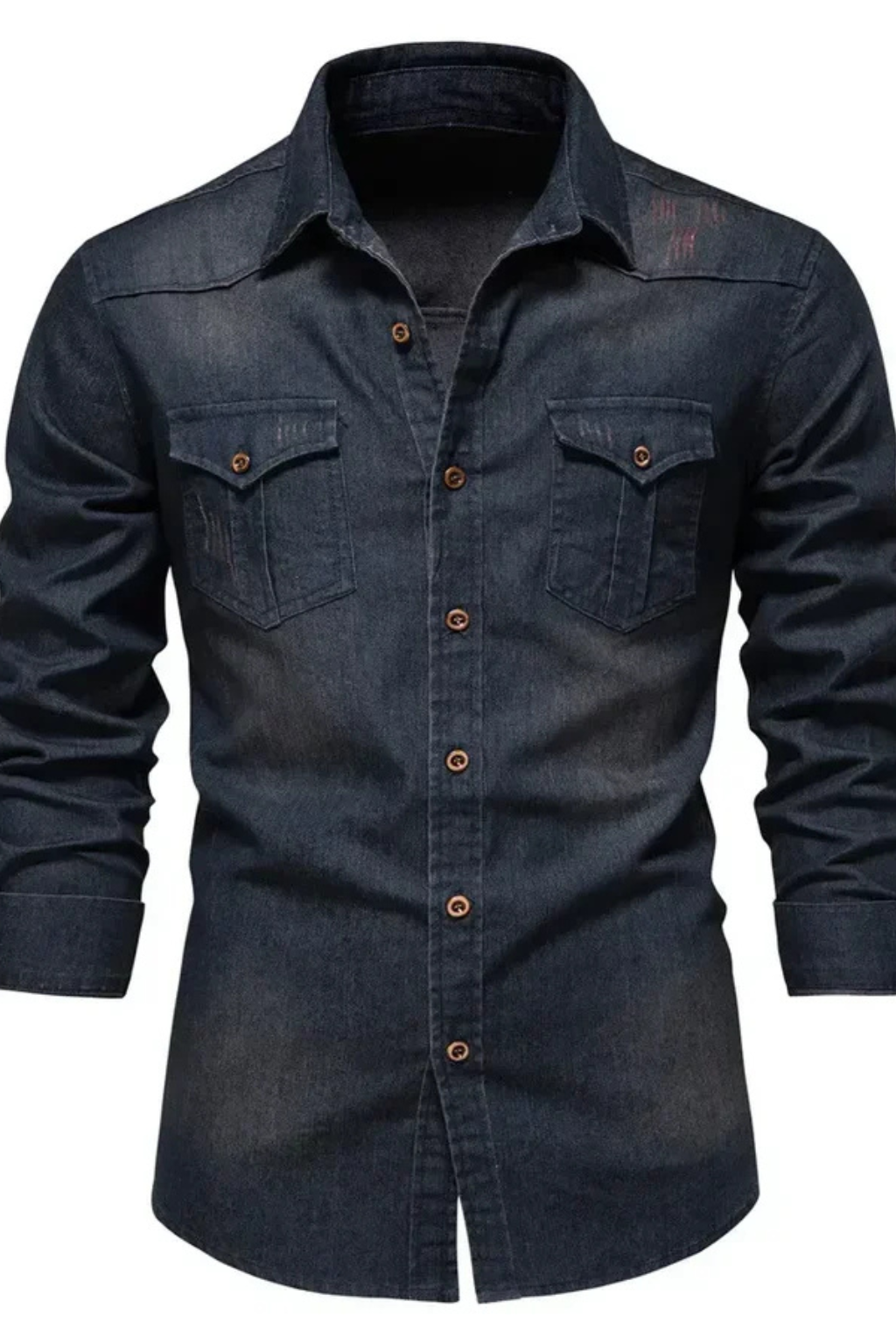 Denim Long Sleeve Men's Shirt UK – Smart Casual & Holiday & Resort Wear