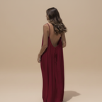Spaghetti Strap Loose Fit Dress - Lightweight Cotton Summer Casual Dress for Everyday Wear