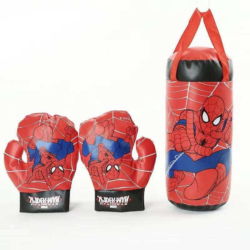 Spider-Man Boxing Gloves Set with Punching Bag: For Active Heroes