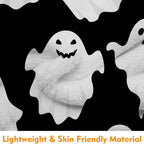 Spooky Ghost Pattern Throw Blanket – Cozy Home Decor, Halloween Gift