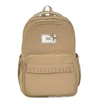 Stylish Ruffled Polka Dot Backpack – School, Travel