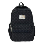 Stylish Ruffled Polka Dot Backpack – School, Travel