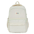 Stylish Ruffled Polka Dot Backpack – School, Travel