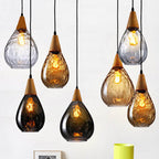 Stylish Teardrop Glass Pendant Light – Home Decor, Ambient Lighting