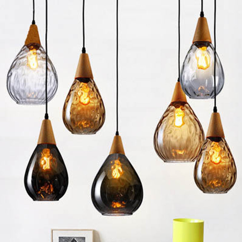Stylish Teardrop Glass Pendant Light – Home Decor, Ambient Lighting
