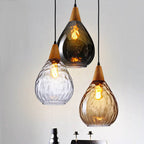 Stylish Teardrop Glass Pendant Light – Home Decor, Ambient Lighting