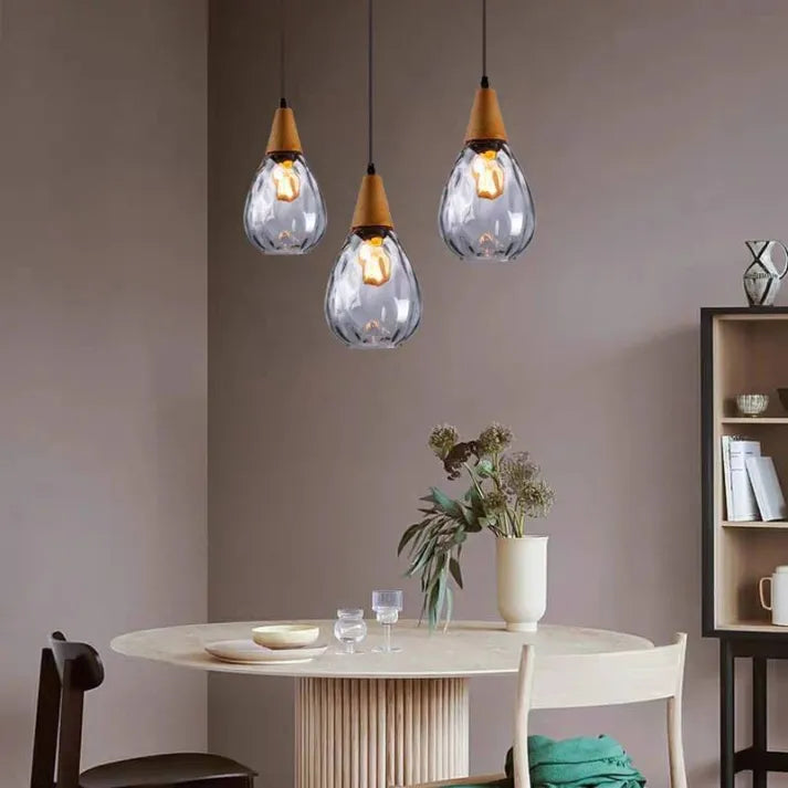 Stylish Teardrop Glass Pendant Light – Home Decor, Ambient Lighting