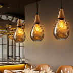 Stylish Teardrop Glass Pendant Light – Home Decor, Ambient Lighting