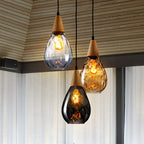 Stylish Teardrop Glass Pendant Light – Home Decor, Ambient Lighting