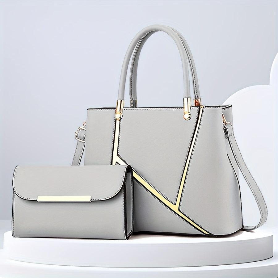 Stylish Women's 2-Piece Handbag Set with Tote & Crossbody – Everyday Use, Fashion Accessory