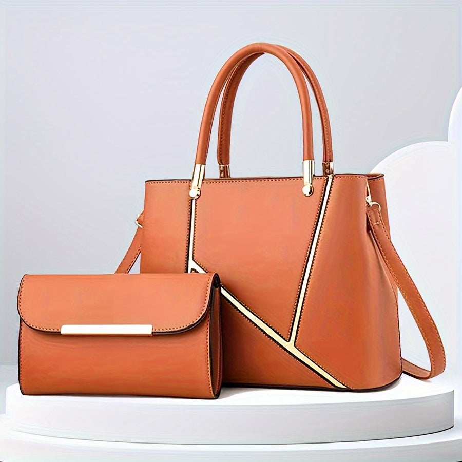 Stylish Women's 2-Piece Handbag Set with Tote & Crossbody – Everyday Use, Fashion Accessory