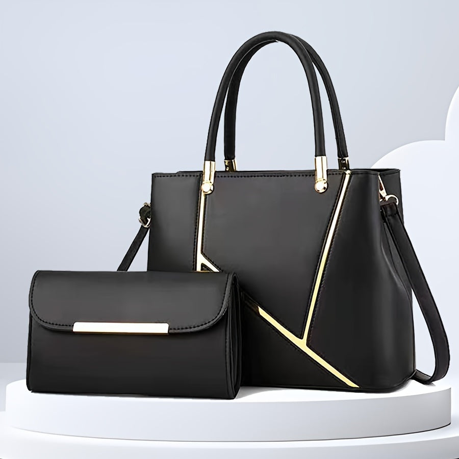 Stylish Women's 2-Piece Handbag Set with Tote & Crossbody – Everyday Use, Fashion Accessory