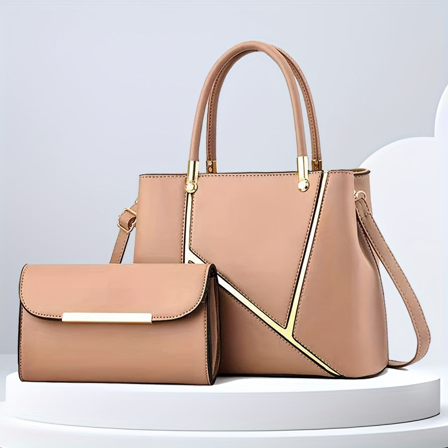 Stylish Women's 2-Piece Handbag Set with Tote & Crossbody – Everyday Use, Fashion Accessory