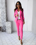 Tailored Double-Breasted Trouser Suit Women UK – Office Wear, Formal Occasion