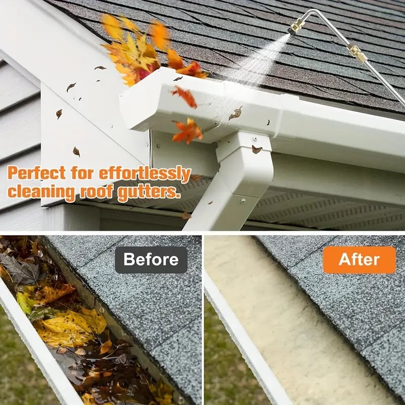 Telescoping High Pressure Washer Wand Set 4000 PSI – Gutter Cleaning, Roof Cleaning