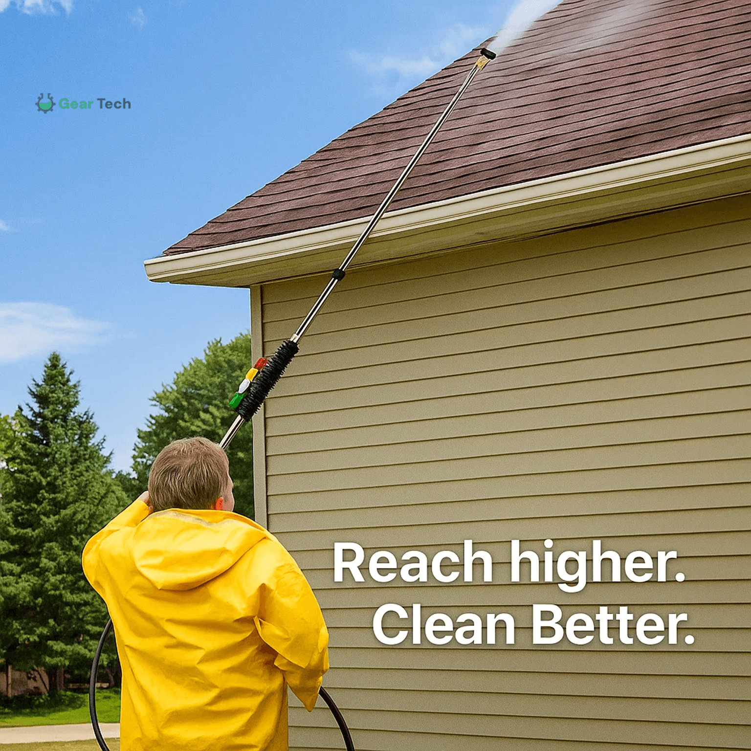 Telescoping High Pressure Washer Wand Set 4000 PSI – Gutter Cleaning, Roof Cleaning