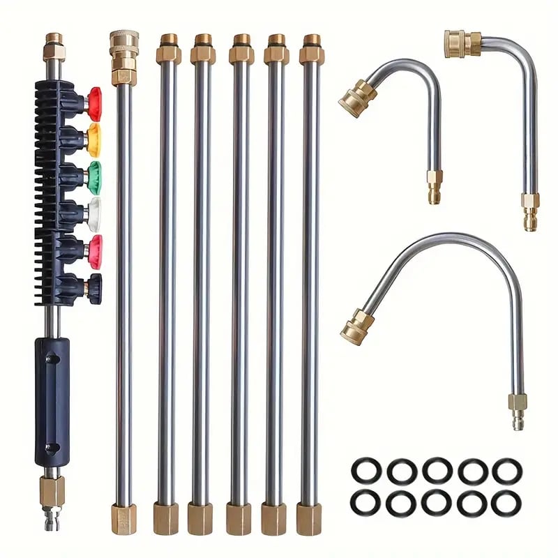 Telescoping High Pressure Washer Wand Set 4000 PSI – Gutter Cleaning, Roof Cleaning