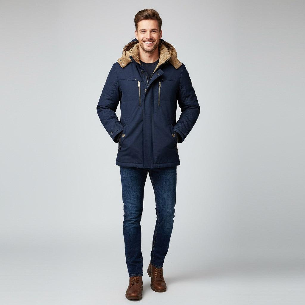Thick Winter Coat for Men | Insulated Warm Outerwear | Casual Style | Perfect for Cold Weather Wear
