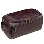 Toiletry Bag – Leather, Waterproof Lining, YKK Zippers – Travel, Luxury