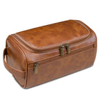 Toiletry Bag – Leather, Waterproof Lining, YKK Zippers – Travel, Luxury