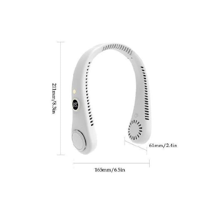 Unisex 5-Speed Neck Cooling Fan – Portable Bladeless Design, Travel, Home Office