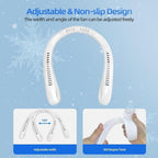 Unisex 5-Speed Neck Cooling Fan – Portable Bladeless Design, Travel, Home Office