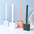 Unisex Silicone Toilet Brush with Holder – Bathroom Cleaning, Home Hygiene