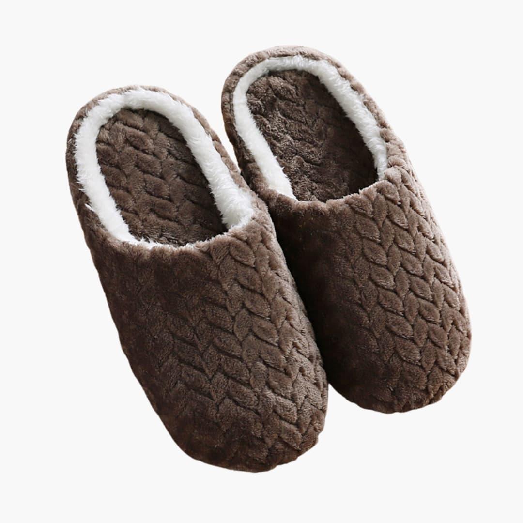 Unisex Winter Slippers with Slip-On Design and Lined Interior