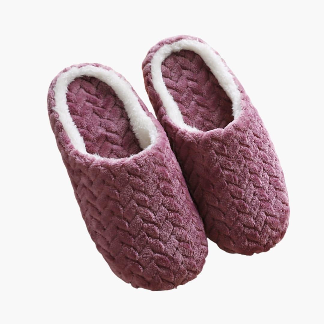 Unisex Winter Slippers with Slip-On Design and Lined Interior