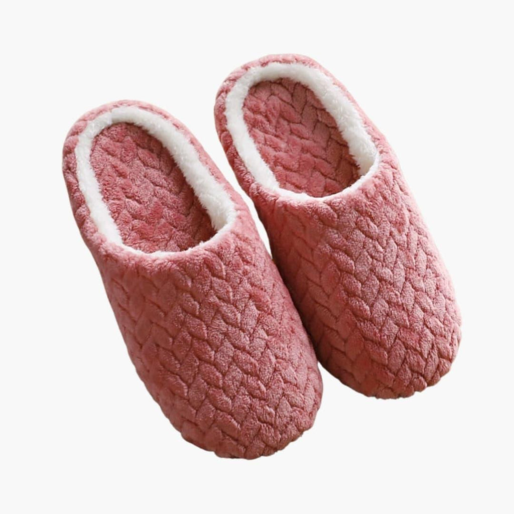 Unisex Winter Slippers with Slip-On Design and Lined Interior