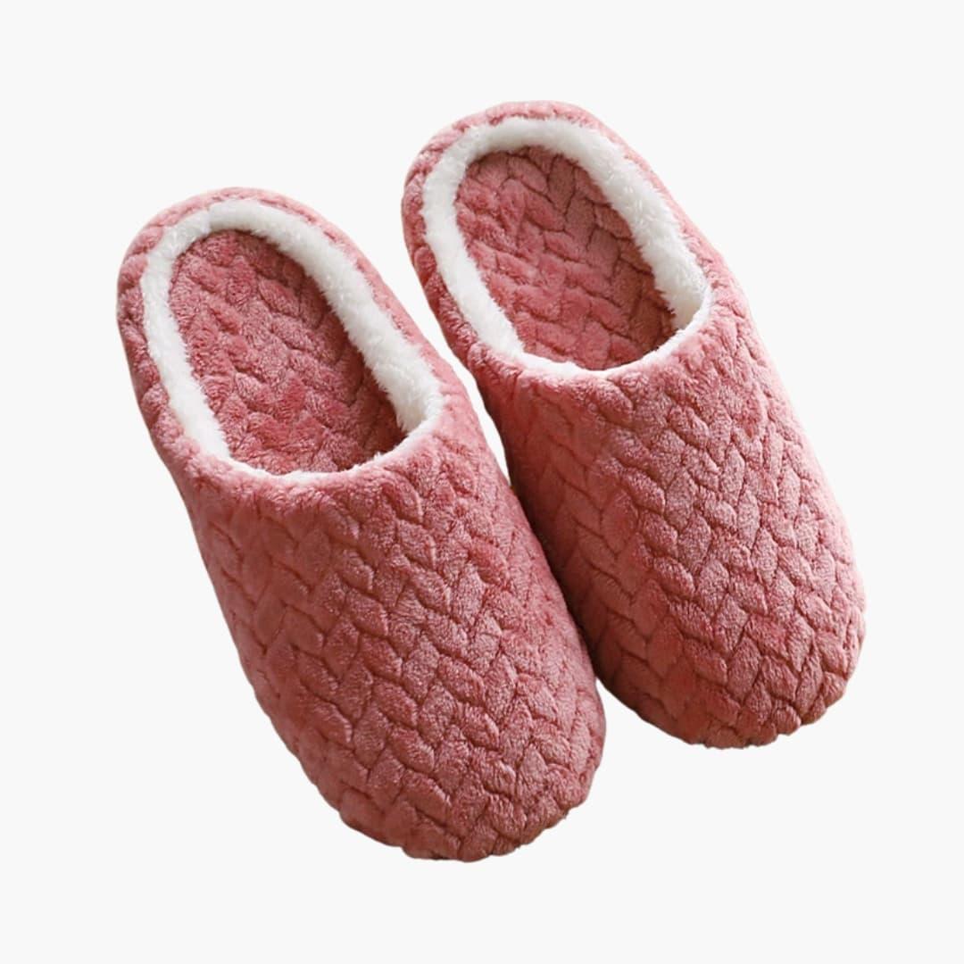 Unisex Winter Slippers with Slip-On Design and Lined Interior