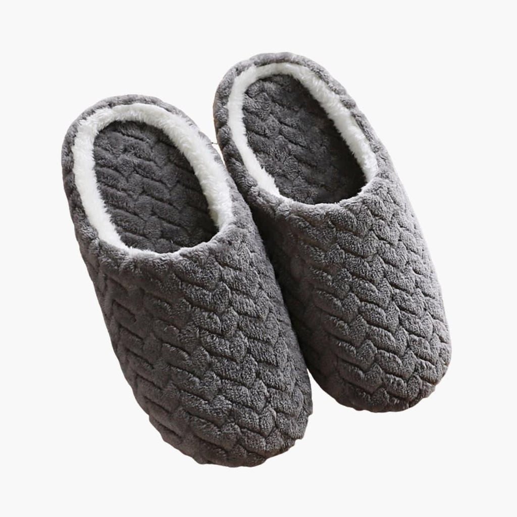 Unisex Winter Slippers with Slip-On Design and Lined Interior