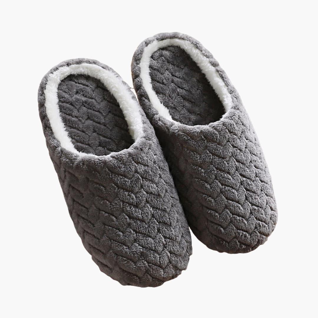 Unisex Winter Slippers with Slip-On Design and Lined Interior