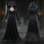 Vampire Costume Gothic Dress with Hood and Choker – Halloween, Cosplay