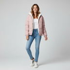 Warm Zip-Up Winter Jacket for Women | Insulated, Cozy Design for Cold Weather Wear | Perfect for Outdoor Activities