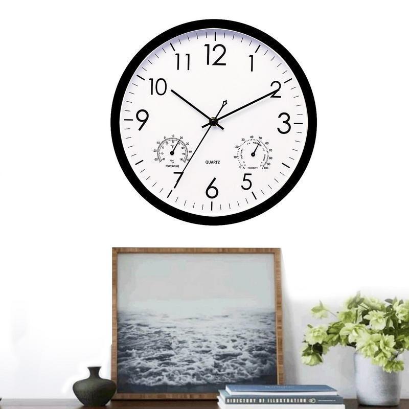 Weatherproof Outdoor Garden Clock with Temperature Gauge – Garden, Patio