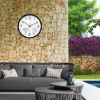Weatherproof Outdoor Garden Clock with Temperature Gauge – Garden, Patio