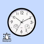 Weatherproof Outdoor Garden Clock with Temperature Gauge – Garden, Patio