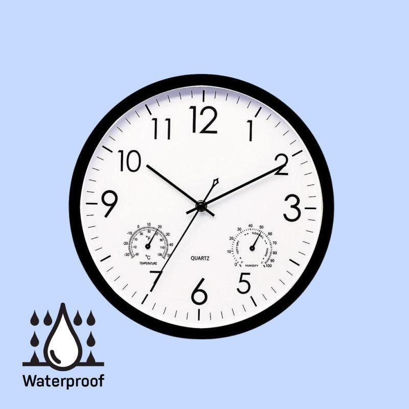 Weatherproof Outdoor Garden Clock with Temperature Gauge – Garden, Patio