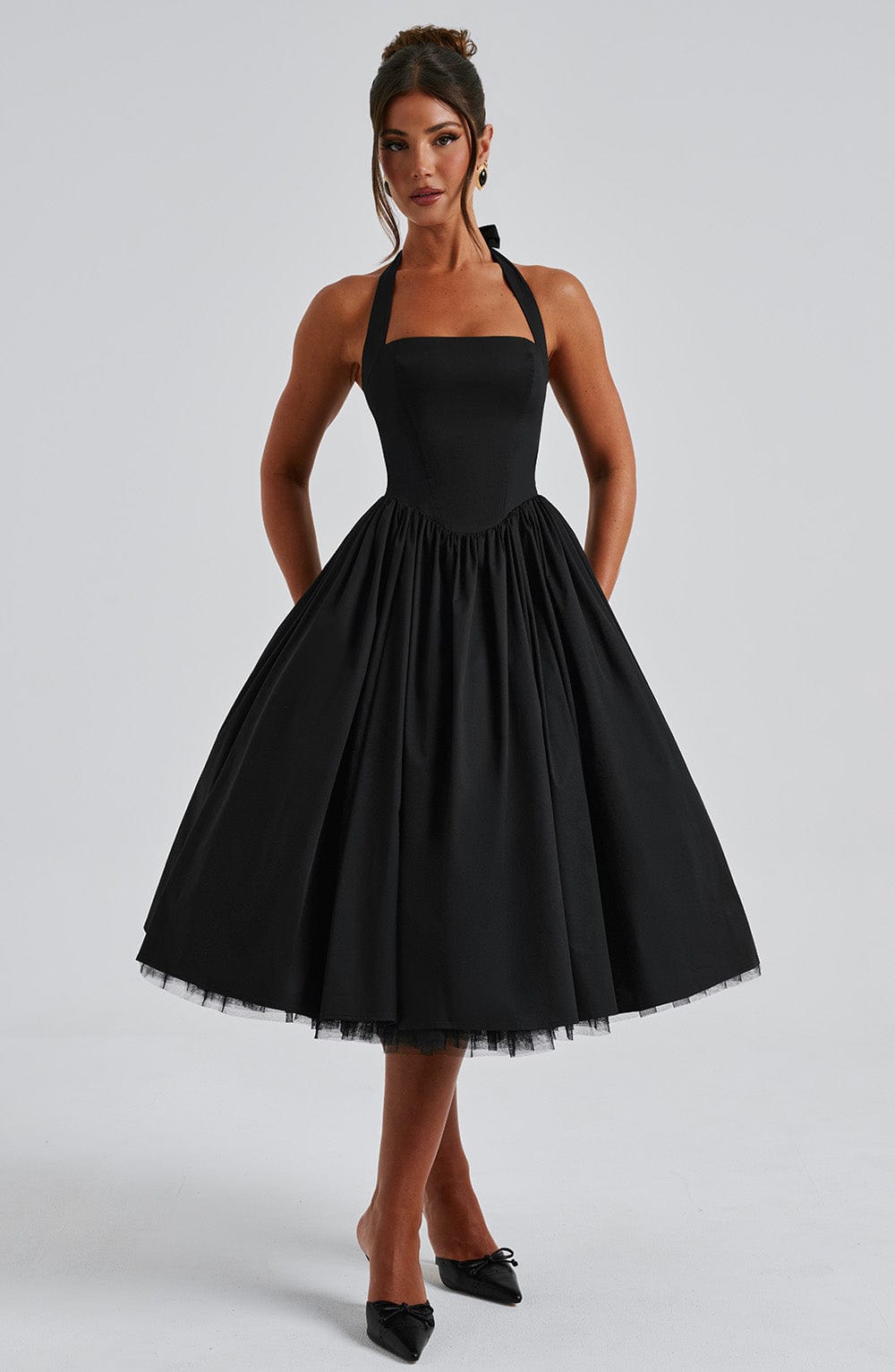 Wedding Guest Midi Dress - Elegant Esplendor Style - Perfect for Formal Events