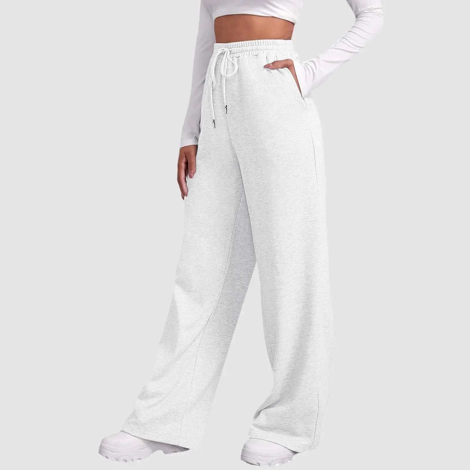 Wide Leg Joggers for Women | Soft Cotton Blend | Casual Comfort | Everyday Wear