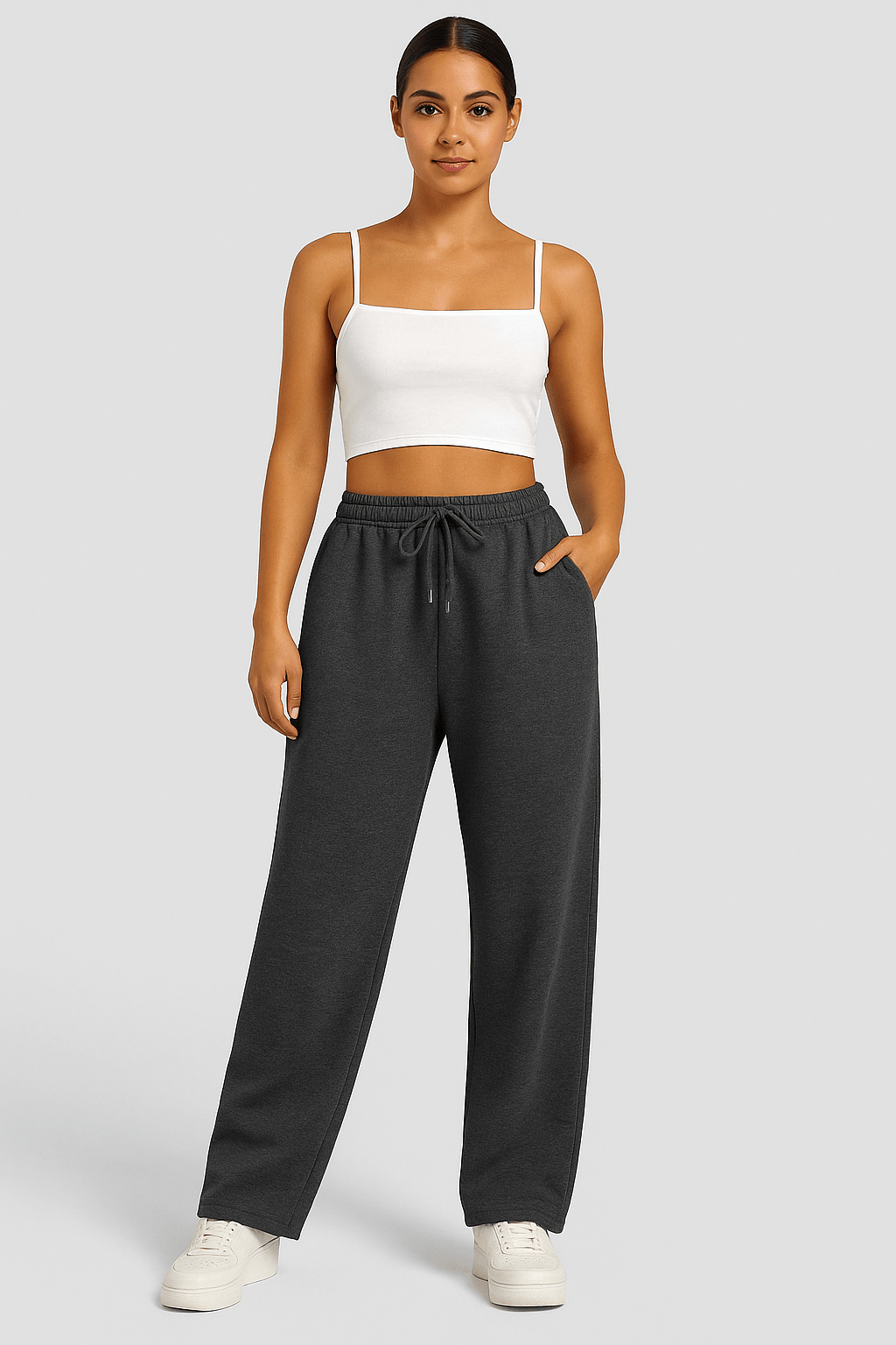 Wide Leg Joggers for Women | Soft Cotton Blend | Casual Comfort | Everyday Wear